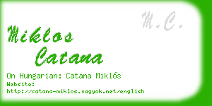 miklos catana business card